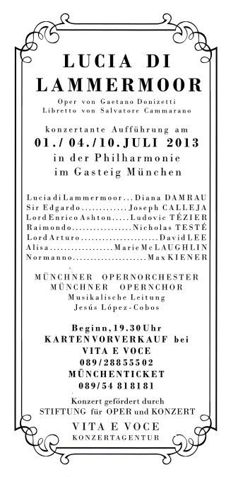 Flyer zu Lucia di Lammermoor