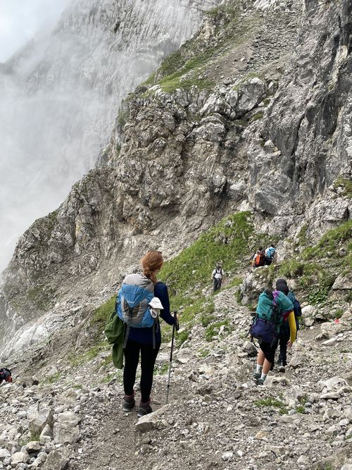 Wanderung zur Zugspitze einer Schulklasse