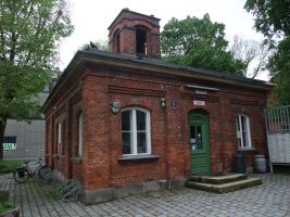 Das denkmalgeschützte Pförtner- und Torwardhaus, Einfahrt zum Schlachthof