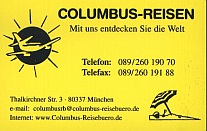 Columbusreisen Herr Jürgen Heller Thalkirchner Str. 3 München