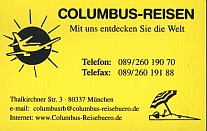 Columbusreisen Herr Jürgen Heller Thalkirchner Str. 3 München Columbusreisen Herr Jürgen Heller Thalkirchner Str. 3 München